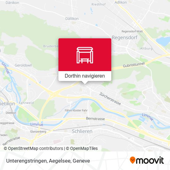 Unterengstringen, Aegelsee Karte
