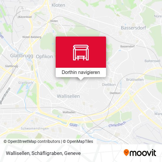 Wallisellen, Schäfligraben Karte