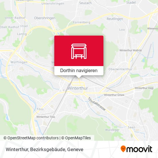 Winterthur, Bezirksgebäude Karte
