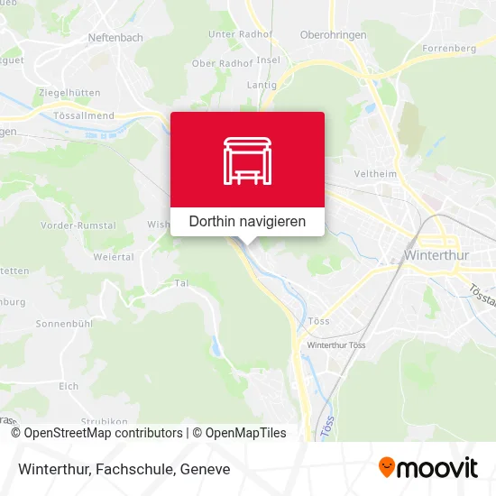 Winterthur, Fachschule Karte