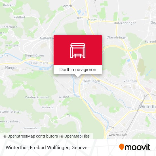 Winterthur, Freibad Wülflingen Karte