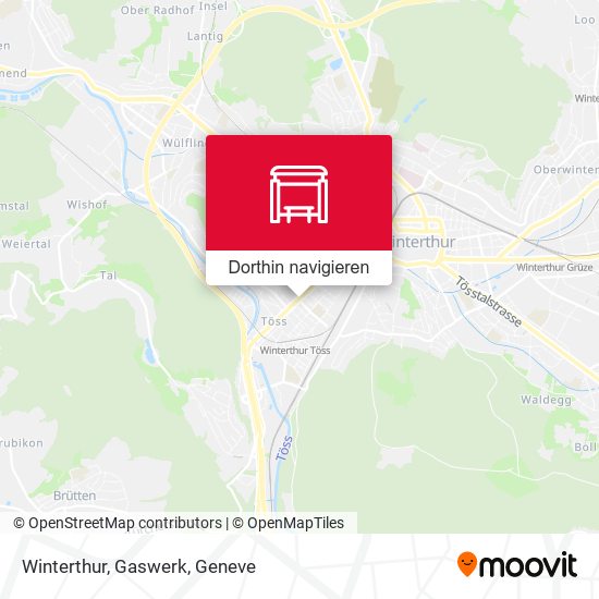 Winterthur, Gaswerk Karte