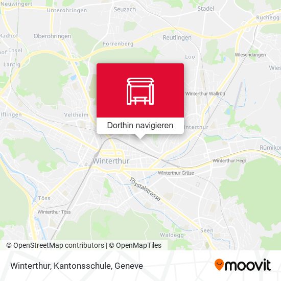 Winterthur, Kantonsschule Karte