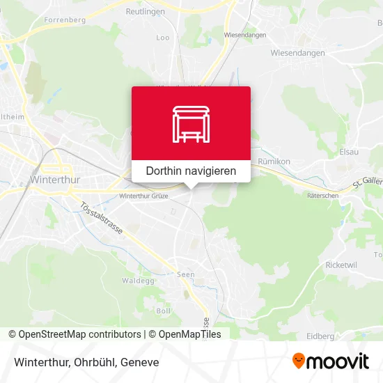 Winterthur, Ohrbühl Karte