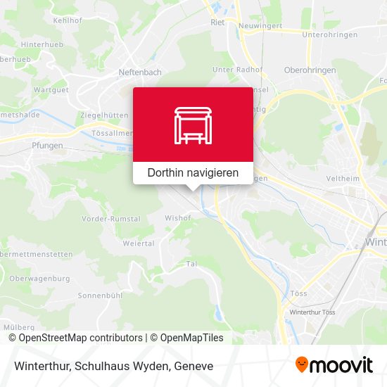 Winterthur, Schulhaus Wyden Karte