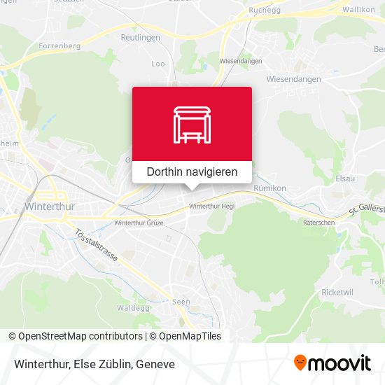 Winterthur, Else Züblin Karte
