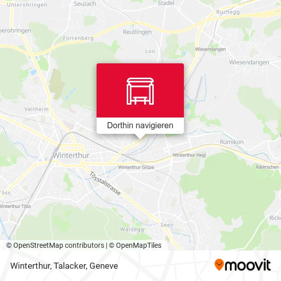 Winterthur, Talacker Karte