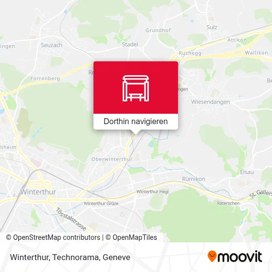 Winterthur, Technorama Karte