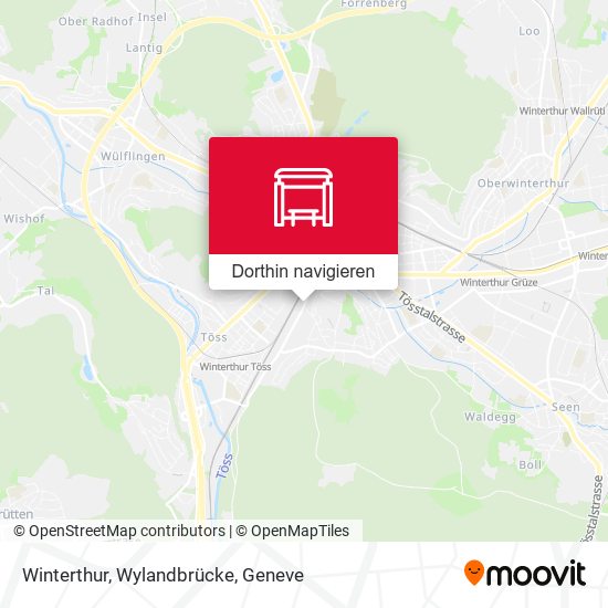 Winterthur, Wylandbrücke Karte
