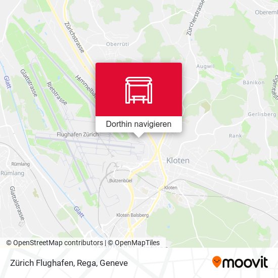 Zürich Flughafen, Rega Karte