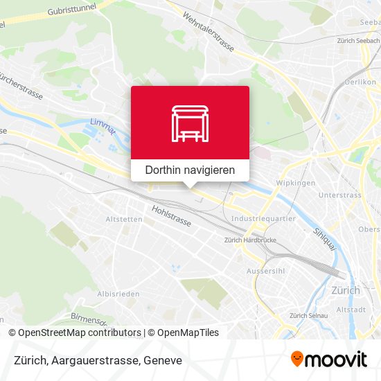 Zürich, Aargauerstrasse Karte