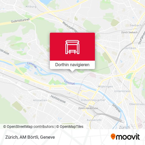 Zürich, AM Börtli Karte