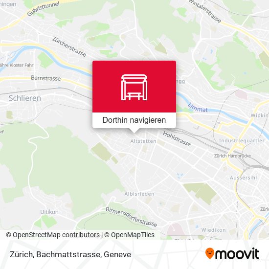 Zürich, Bachmattstrasse Karte