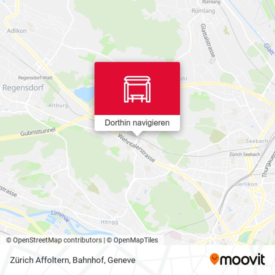 Zürich Affoltern, Bahnhof Karte