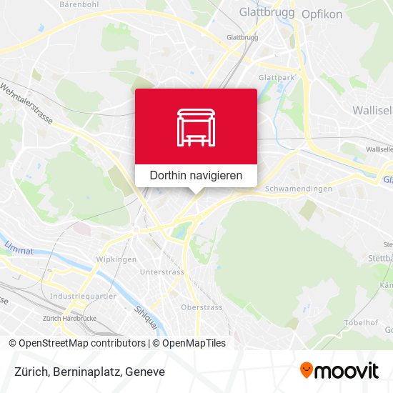 Zürich, Berninaplatz Karte