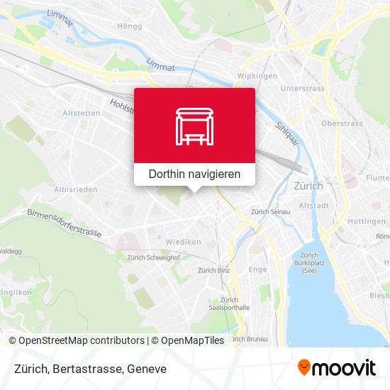 Zürich, Bertastrasse Karte