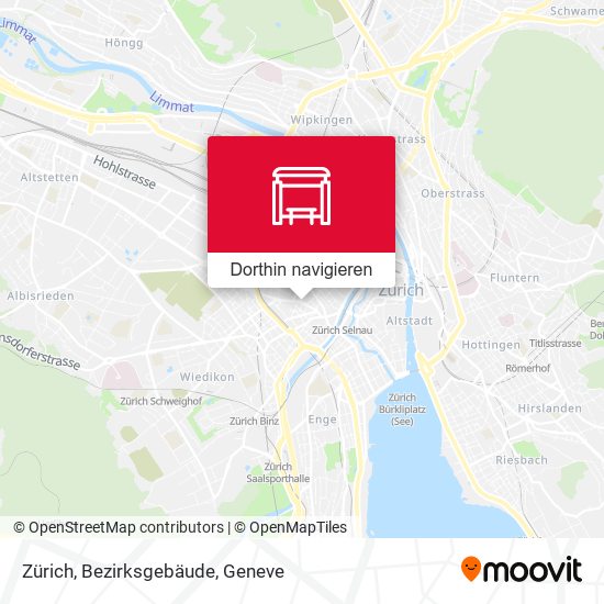 Zürich, Bezirksgebäude Karte