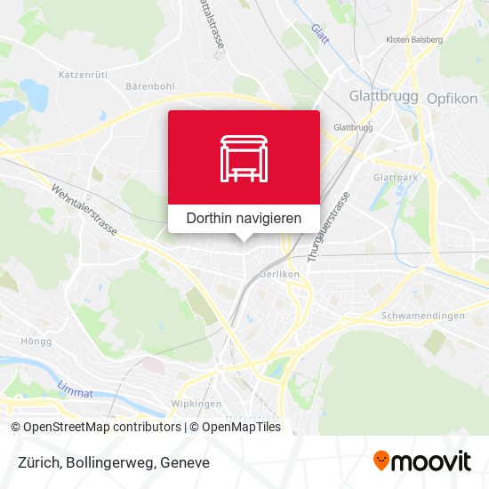 Zürich, Bollingerweg Karte