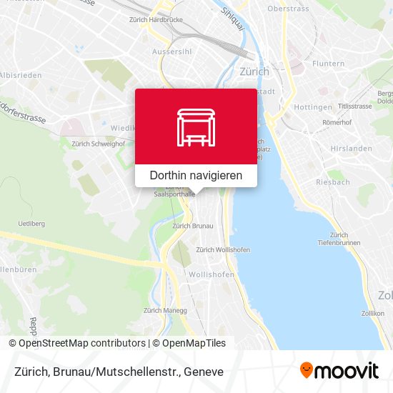Zürich, Brunau/Mutschellenstr. Karte