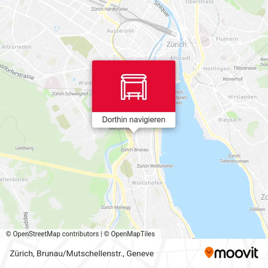Zürich, Brunau/Mutschellenstr. Karte