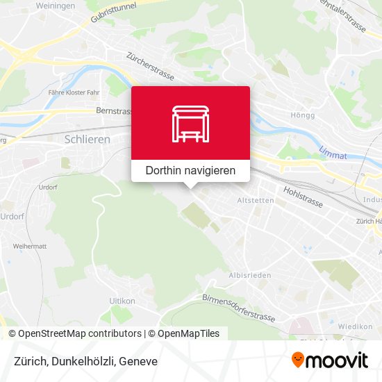 Zürich, Dunkelhölzli Karte
