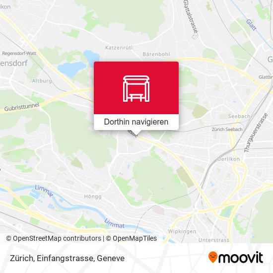 Zürich, Einfangstrasse Karte