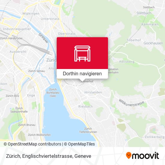 Zürich, Englischviertelstrasse Karte