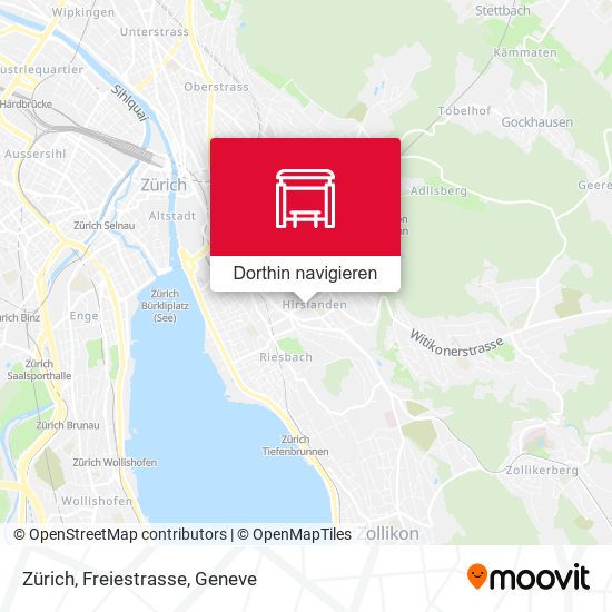 Zürich, Freiestrasse Karte