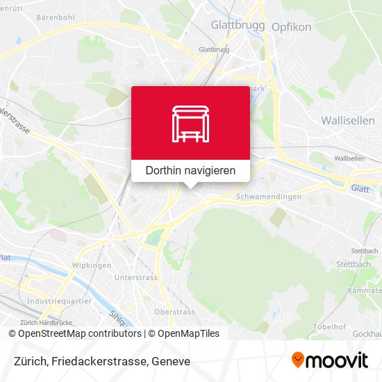 Zürich, Friedackerstrasse Karte