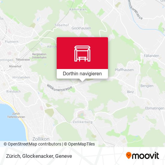 Zürich, Glockenacker Karte