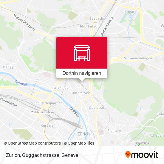 Zürich, Guggachstrasse Karte