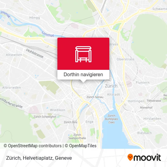 Zürich, Helvetiaplatz Karte