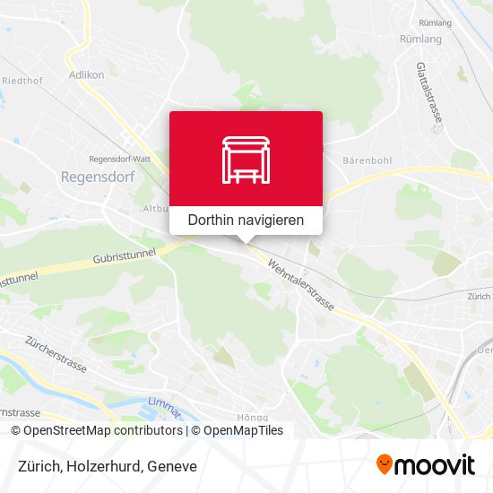Zürich, Holzerhurd Karte