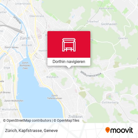 Zürich, Kapfstrasse Karte