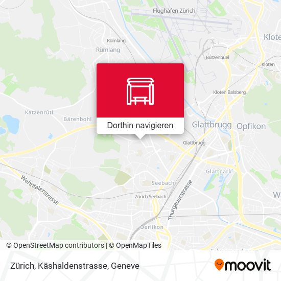 Zürich, Käshaldenstrasse Karte