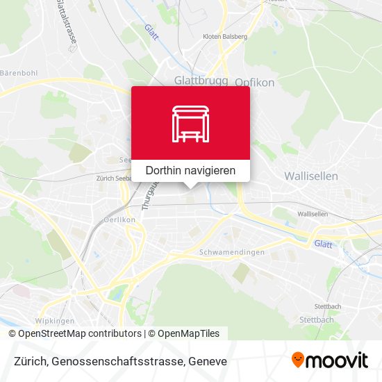 Zürich, Genossenschaftsstrasse Karte
