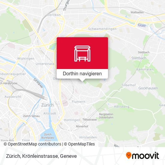 Zürich, Krönleinstrasse Karte