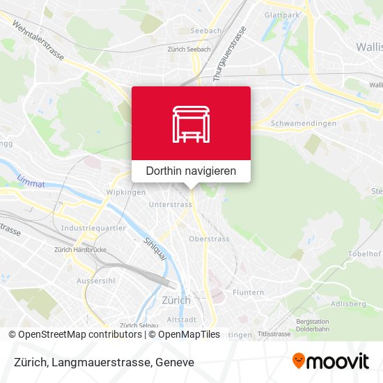 Zürich, Langmauerstrasse Karte
