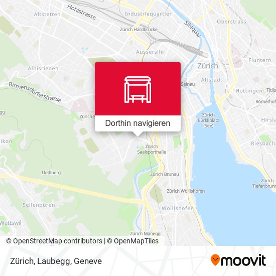 Zürich, Laubegg Karte