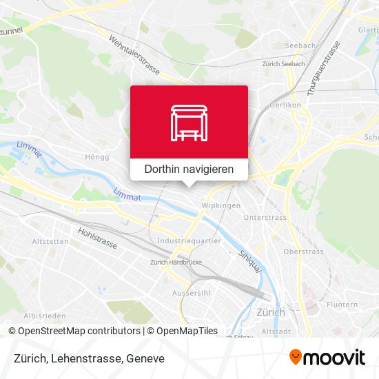 Zürich, Lehenstrasse Karte