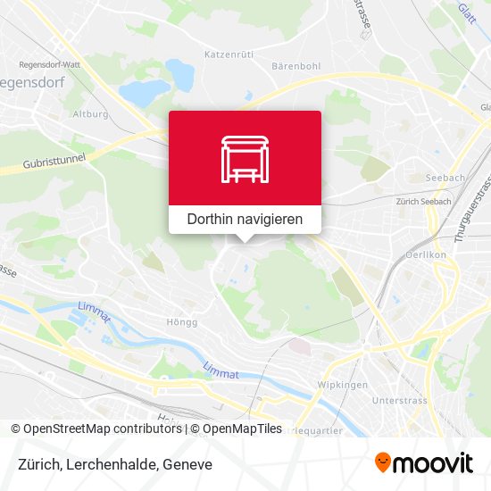 Zürich, Lerchenhalde Karte