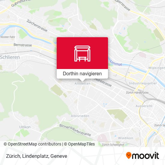 Zürich, Lindenplatz Karte