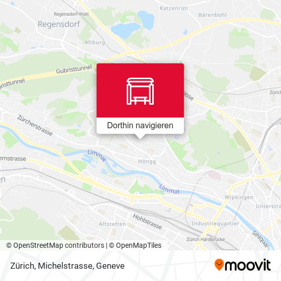 Zürich, Michelstrasse Karte