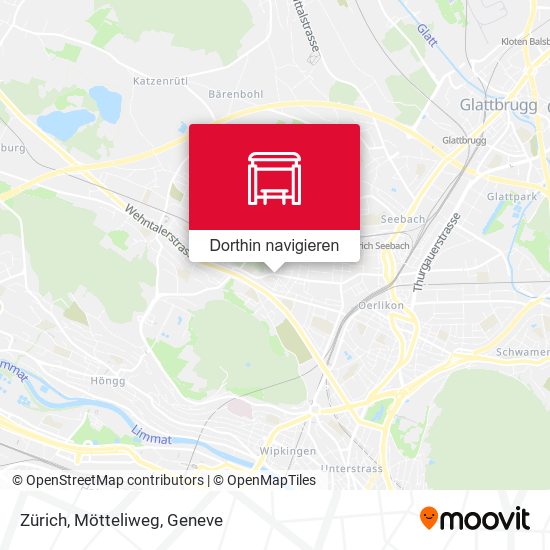 Zürich, Mötteliweg Karte