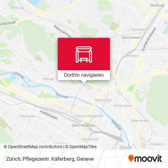 Zürich, Pflegezentr. Käferberg Karte