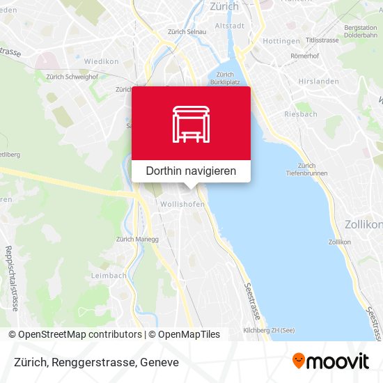 Zürich, Renggerstrasse Karte