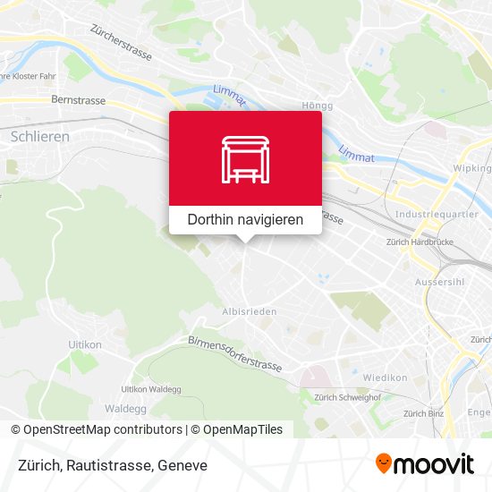Zürich, Rautistrasse Karte