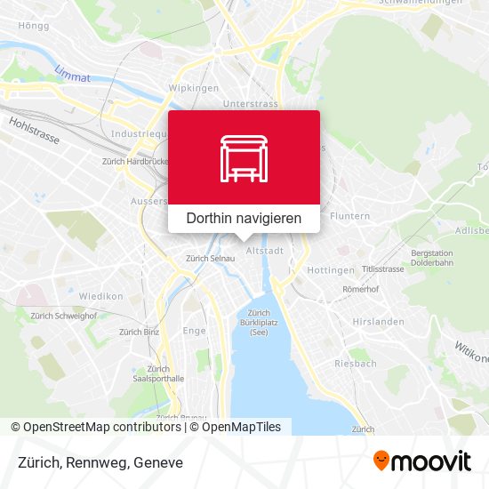 Zürich, Rennweg Karte