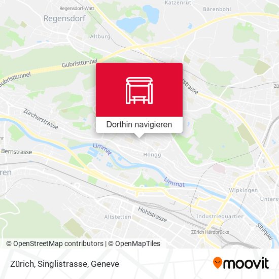 Zürich, Singlistrasse Karte