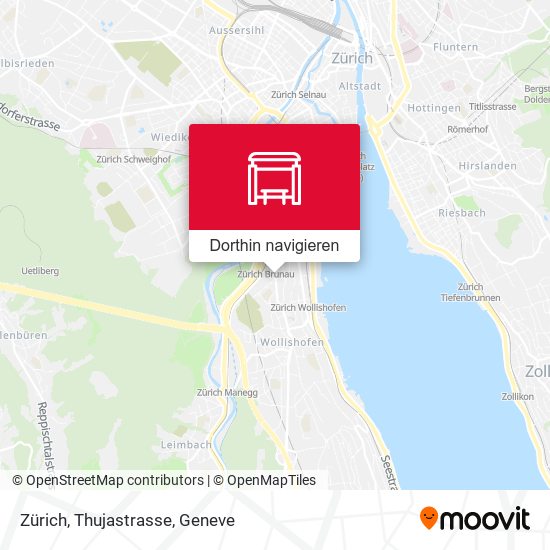 Zürich, Thujastrasse Karte